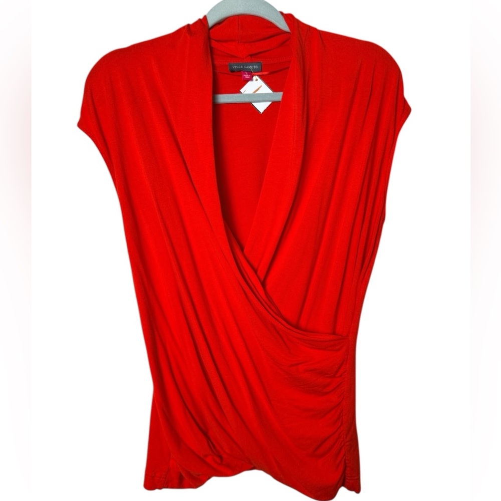 Elegant Red Drape Top